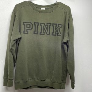 Pink sweater army green